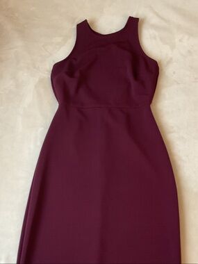 The Vintage Shop Sleeveless Wine Midi Dress